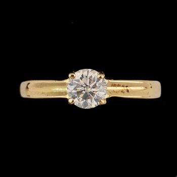 RING, 18k guld med briljantslipad diamant, ca 0.5 ct.