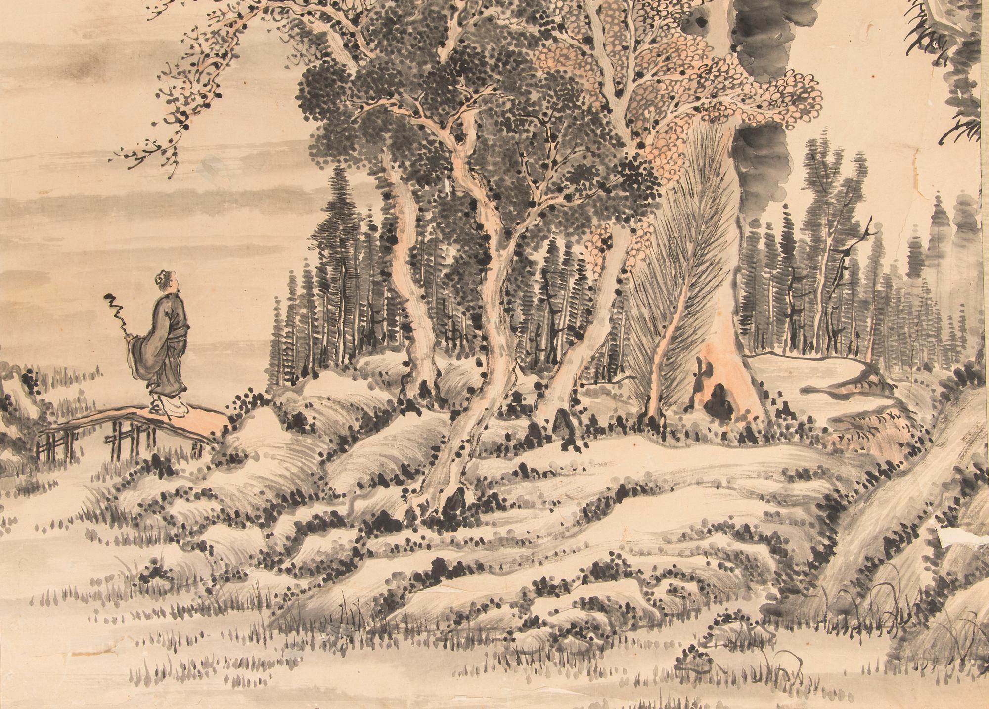 Rullmålning, oidentifeirad konstnär, Japan 1900-talets första hälft.