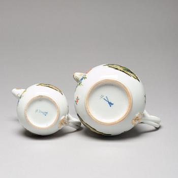 TETE A TETE, sex delar, porslin. Meissen, 1800-tal.