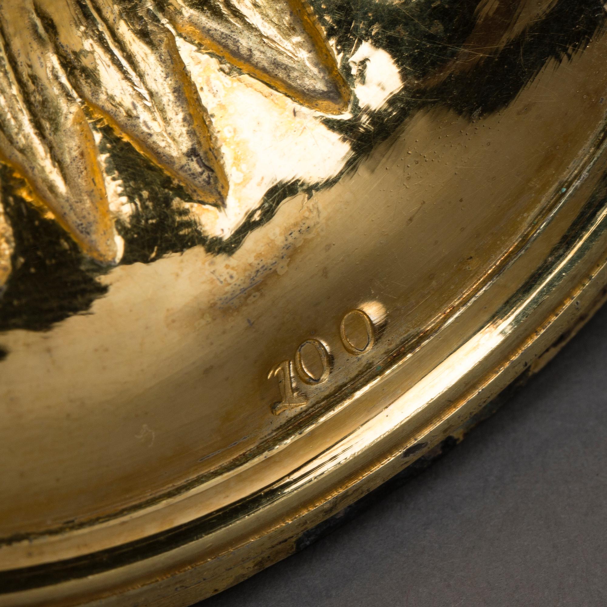 A Russian early 19th century silver gilt perfume burner, Moscow, c. 1800.