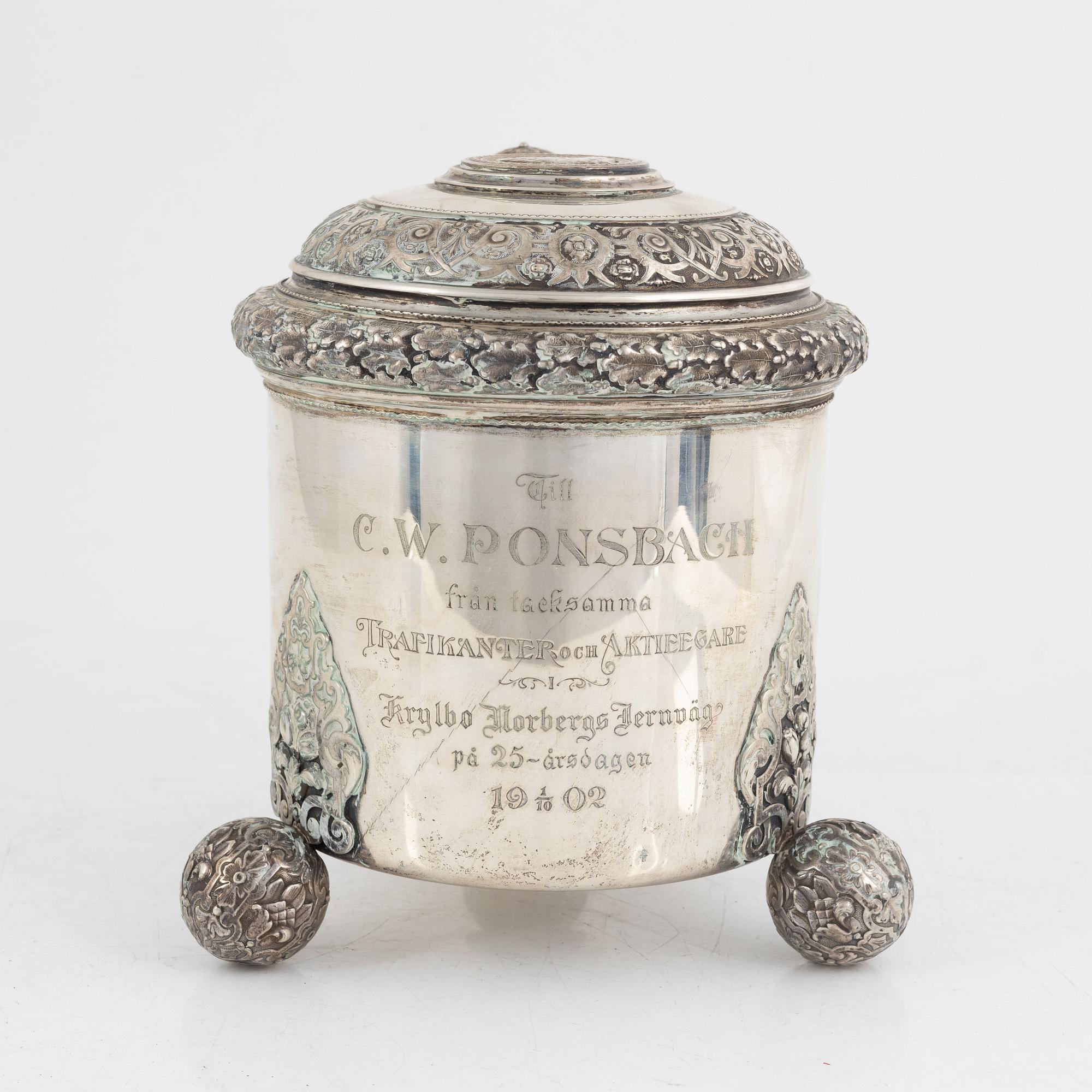 A Swedish silver beaker, mark of GAB, Stockholm 1902.