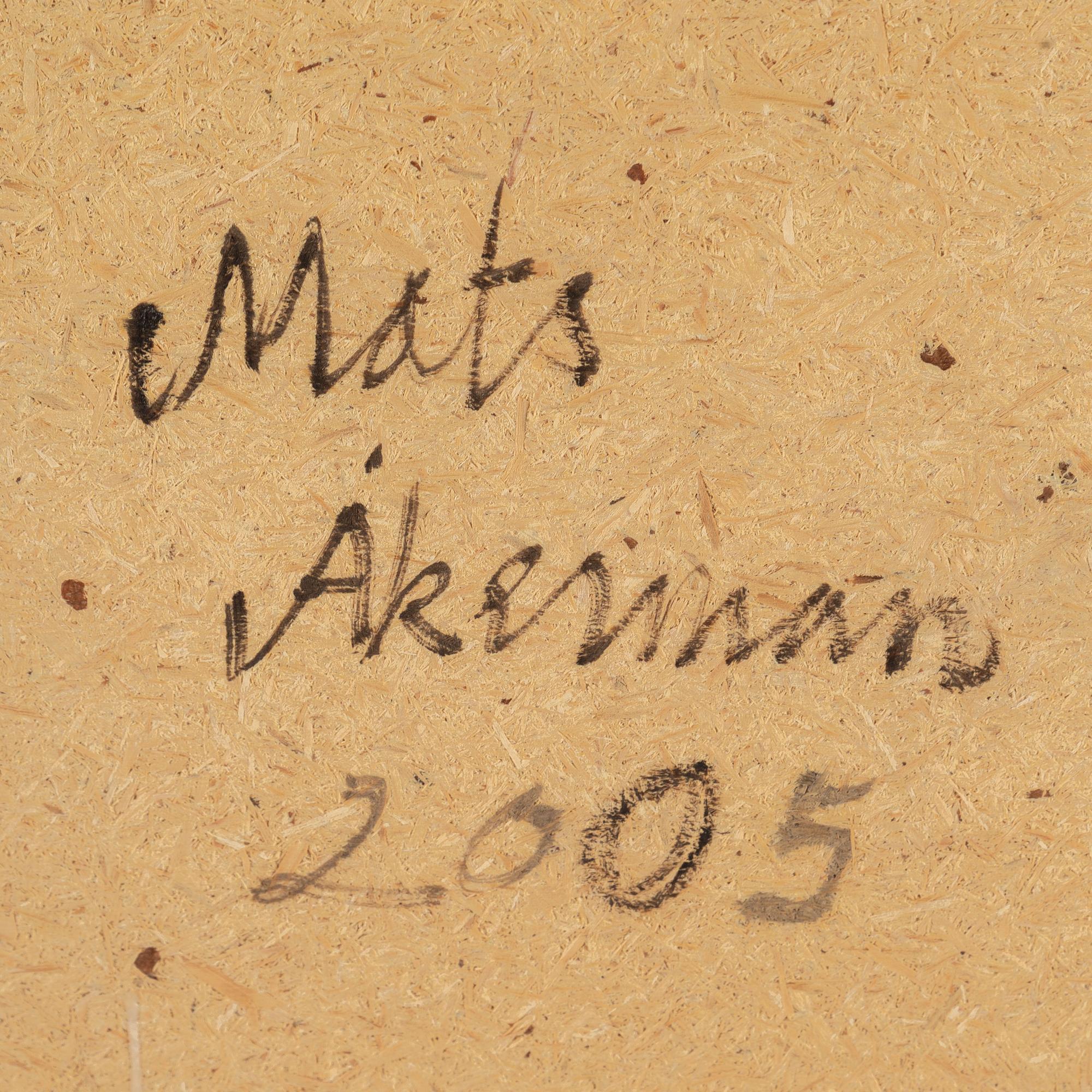 MATS ÅKERMAN, olja på pannå, monogramsignerad.