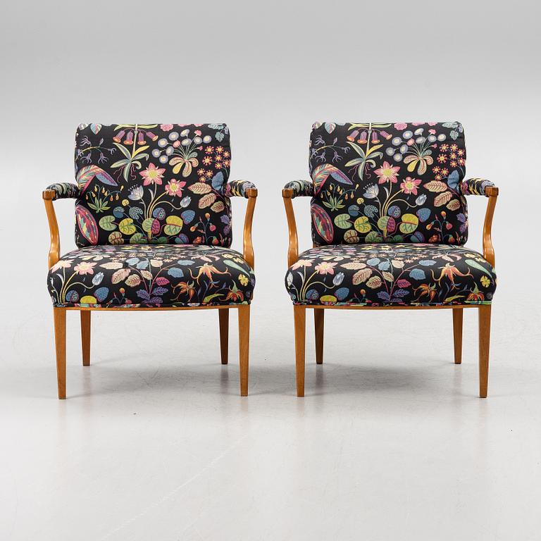 Josef Frank, karmstolar, ett par, modell 969, Firma Svenskt Tenn.