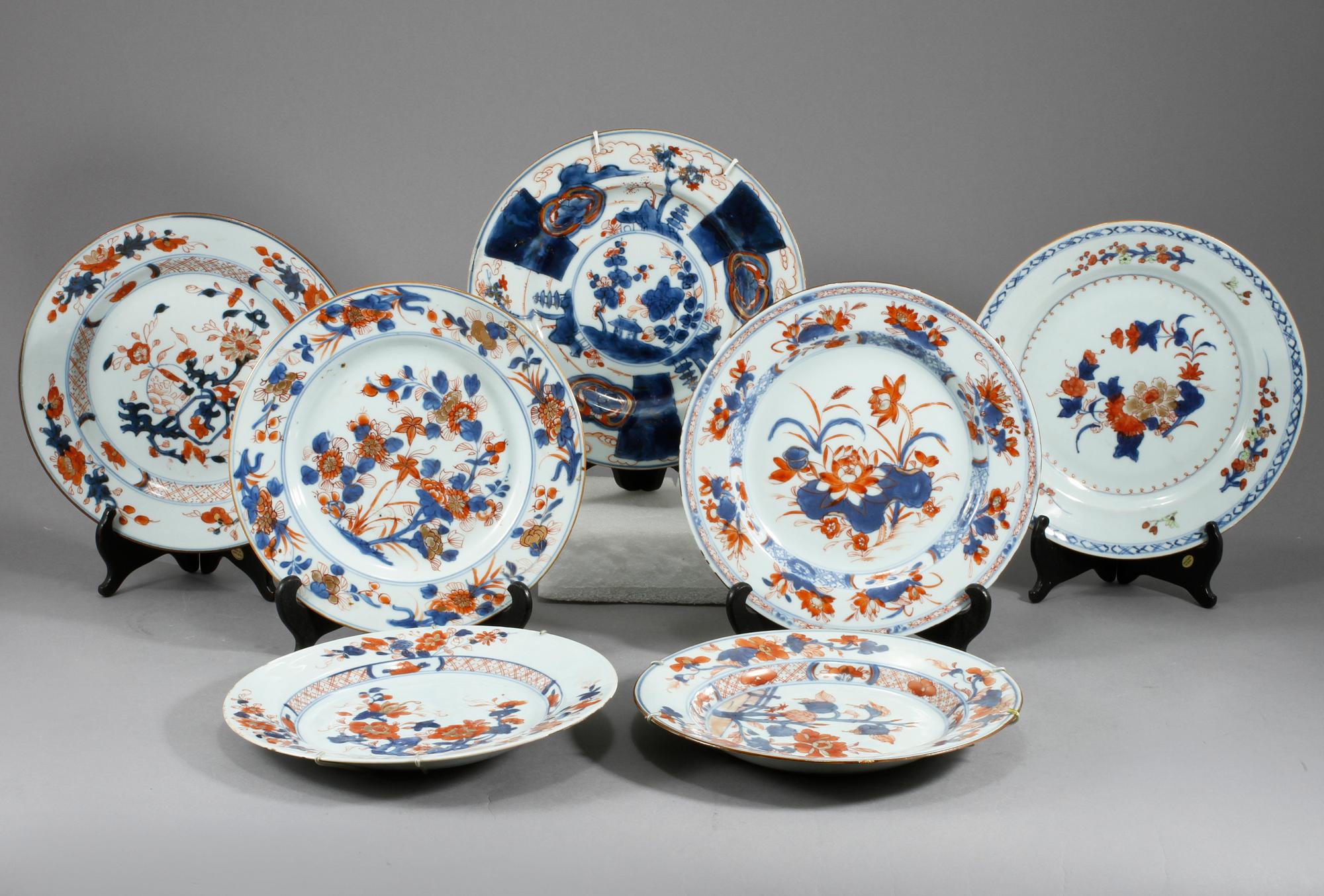 TALLRIKAR, 12 st, porslin, Kina, 1700-tal.