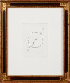 LUCIO FONTANA, etsning, signerad och numrerad 3/75.