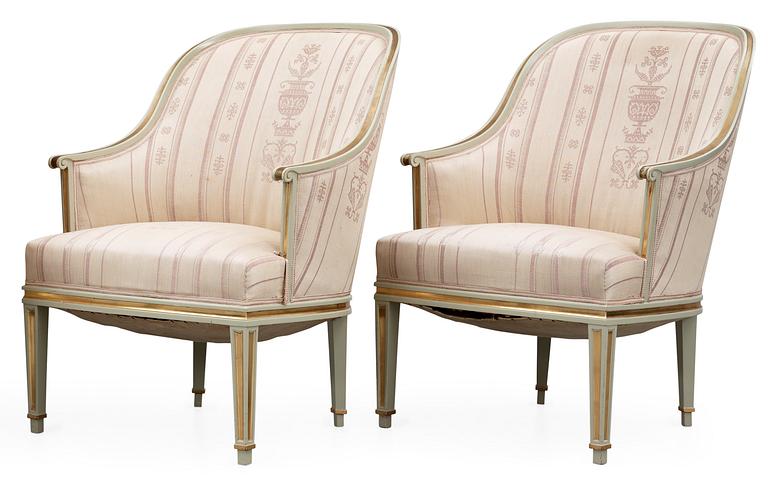 A pair of Carl Malmsten armchairs, NK ca 1925-28.