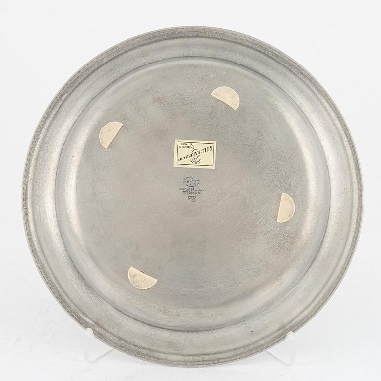 A group of eight Swedish pewter dishes, 18th-20th Century, including Mathias Norling, Jönköping, 1863.