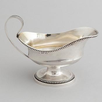 A Swedish Gustavian silver sauce-jug, mark of Henrik Frodell, Stockholm 1788.