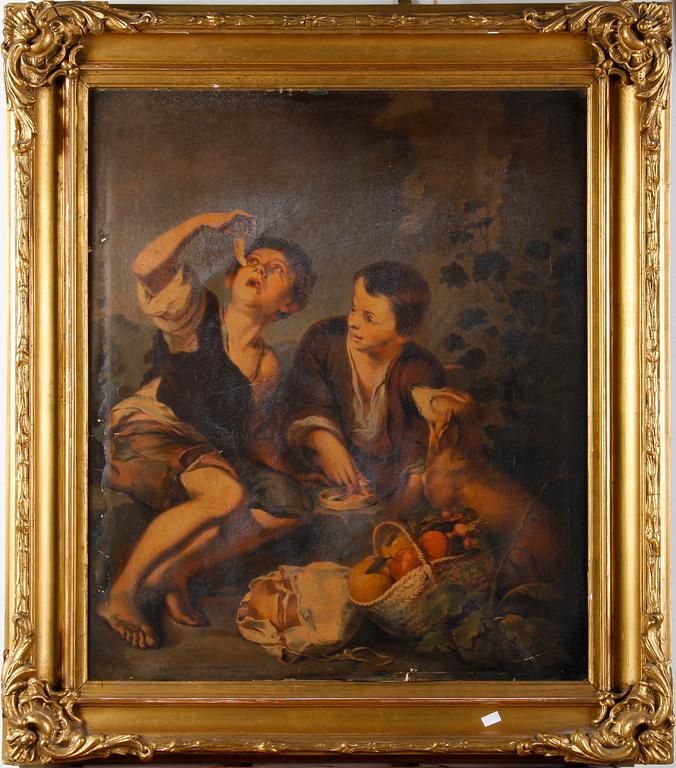OKÄND KONSTNÄR, oljetryck, ett par. 1800/1900-tal.