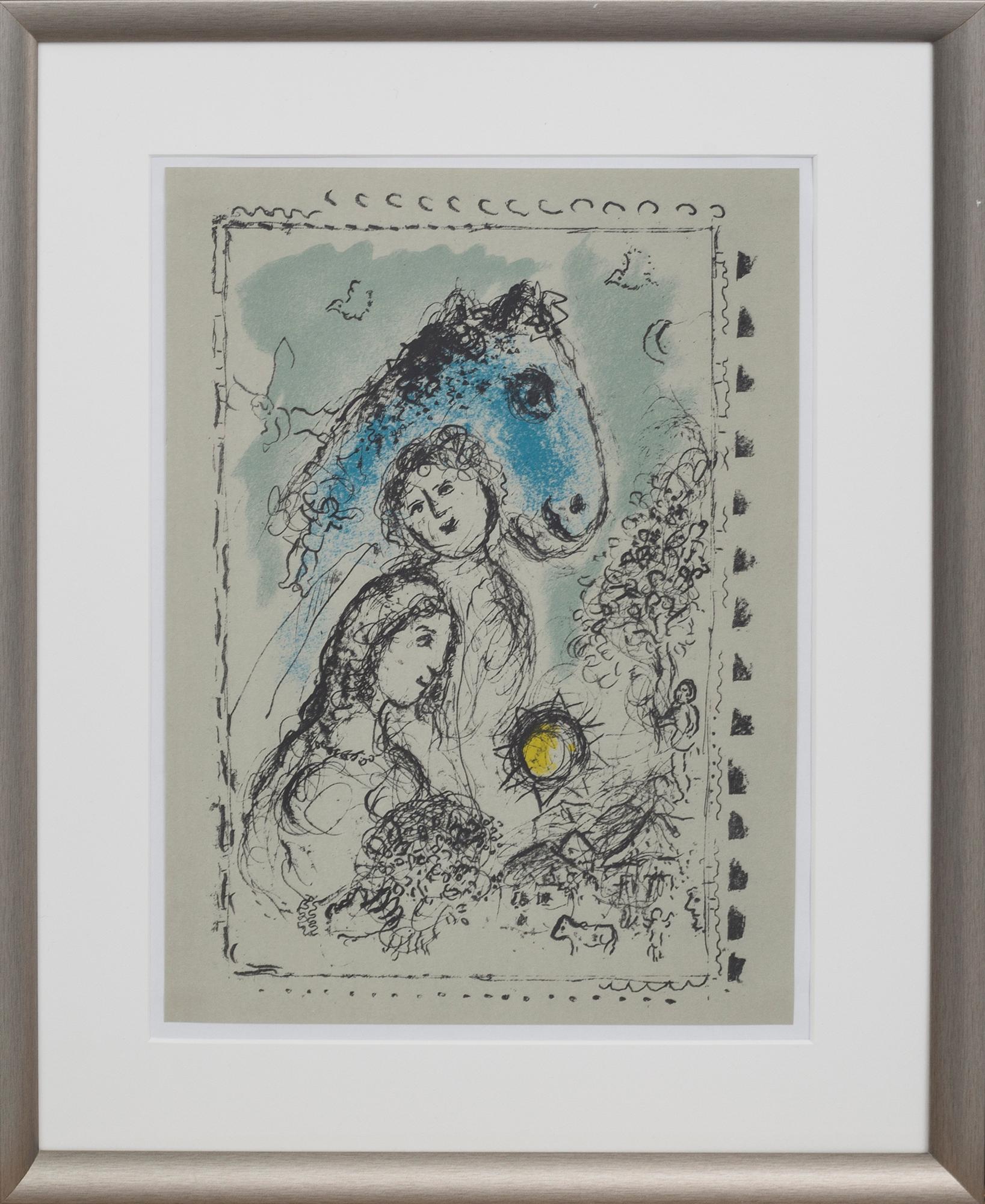 MARC CHAGALL, färglitografi, ur Derrière le Miroir nr 250 1982.