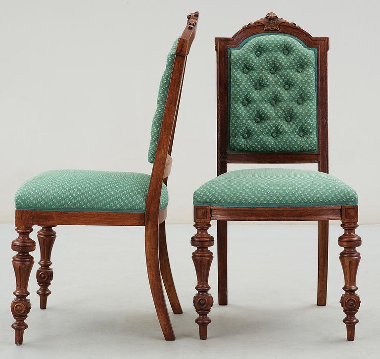 STOLAR, ett par, nyrenässans, 1800-talets slut.