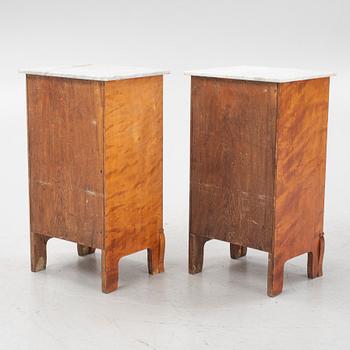 A pair of bedside tables, early 20th century.