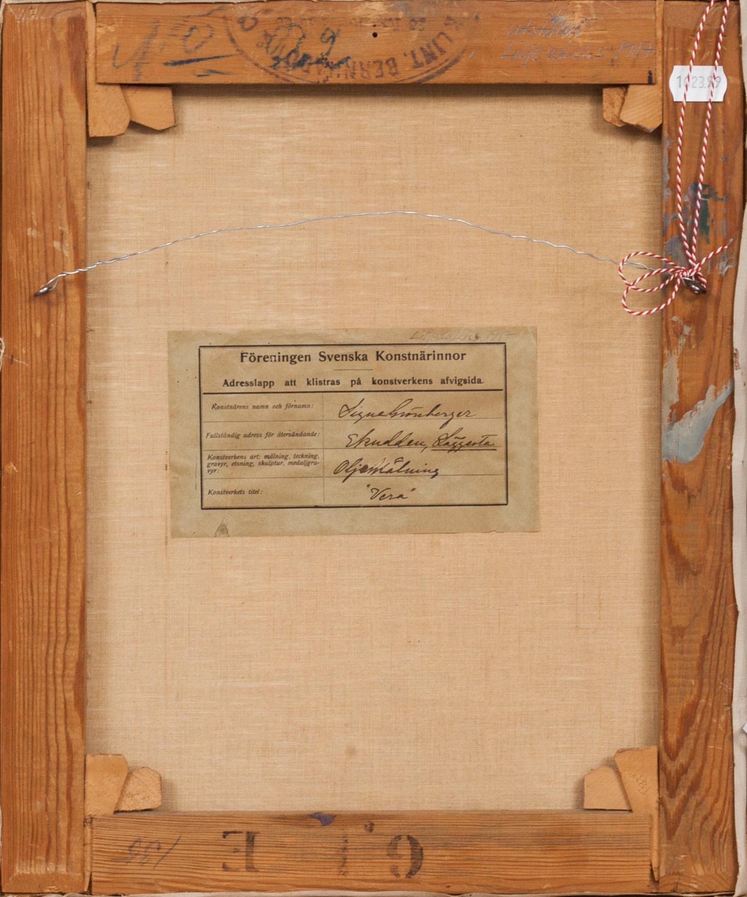 SIGNE GRÖNBERGER, olja på duk. Signerad och daterad 1916.