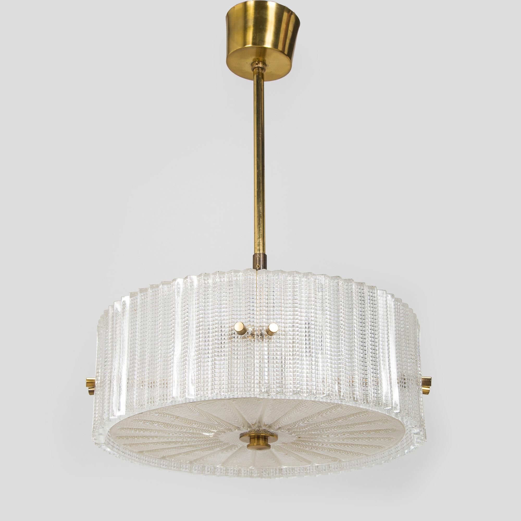 Carl Fagerlund, ceiling lamp, Orrefors 1970s.