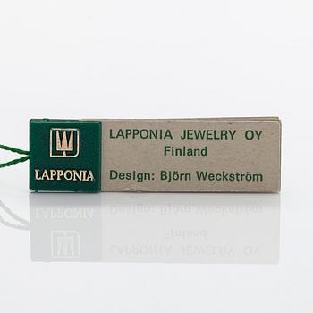 Björn Weckström, an 18K gold 'Silvia' bracelet with diamonds, Lapponia 1982.