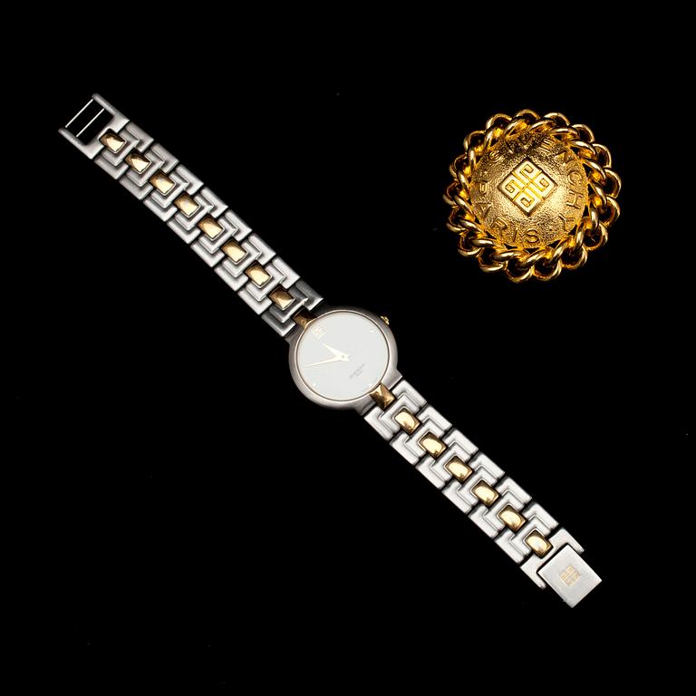 ARMBANDSUR samt BROSCH, Givenchy.