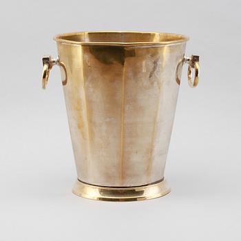 CHAMPAGNE/VINKYLARE, argent haché, 1900-talets första hälft.