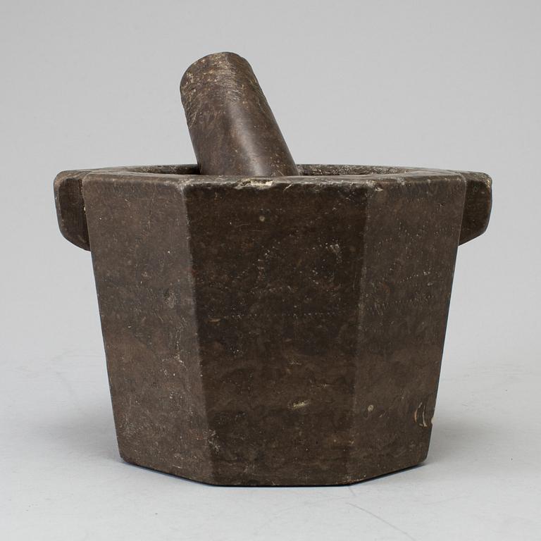 A mortar in limestone, Sweden, Borghamn, 1700/1800's.