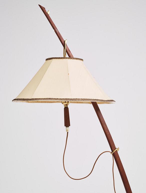 Floor lamp, J. T. Kalmar (1884-1968), model 2076, 'Dornstab', Vienna, Austria, mid-20th Century.