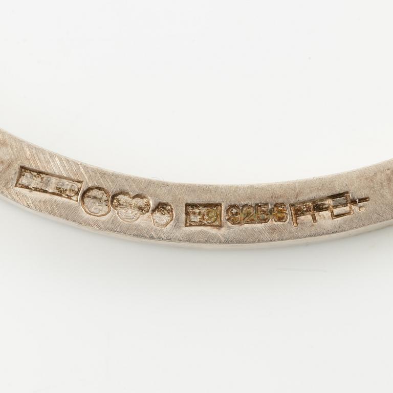 Lars Arby, three arm rings, sterling silver, Gothenburg 1967.