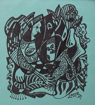 LARS ENGLUND, Ink drawing, signed and dated -49.