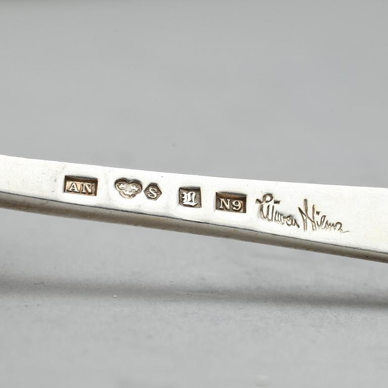 KAFFESKEDAR, 15 st, silver, Wiwen Nilsson, Lund 1960-71.