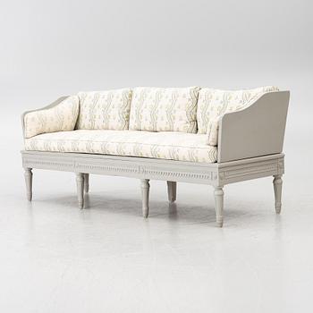 A Gustavian provincial work sofa, 18th century.