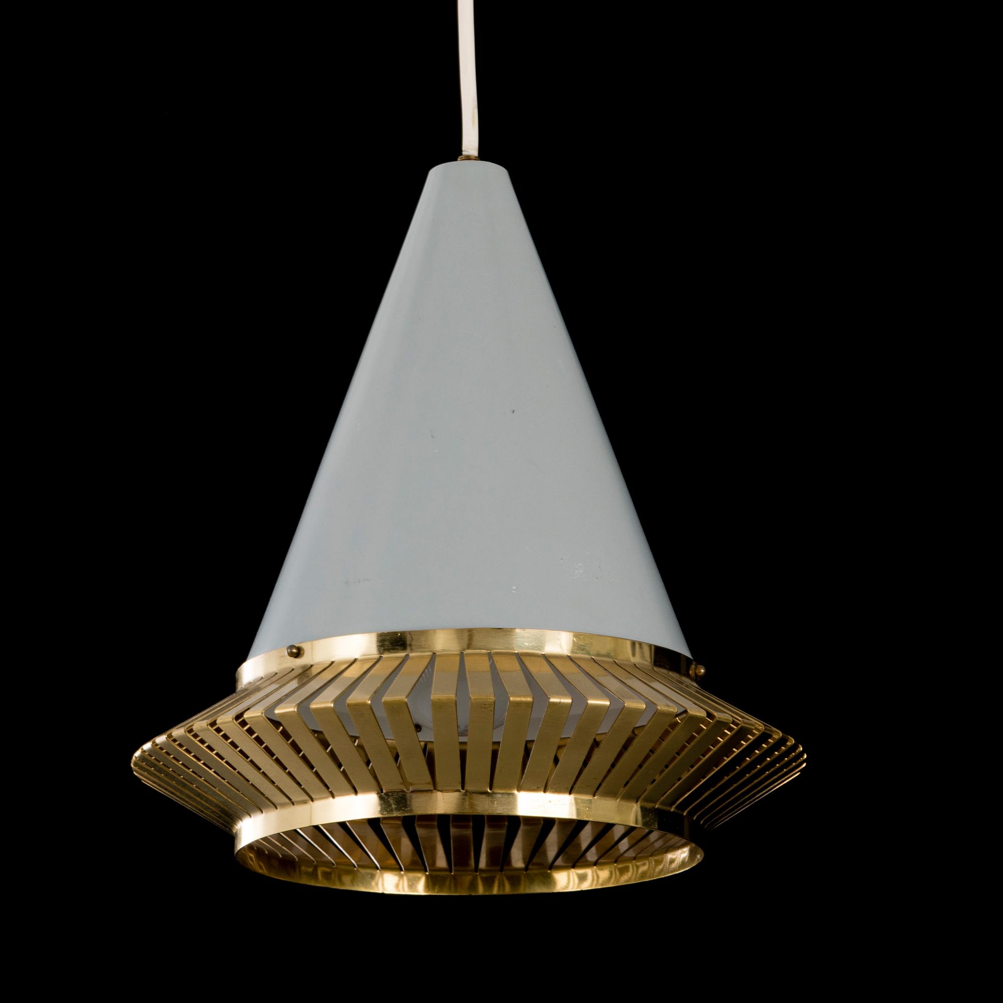 A mid-20th century pendant K 2-1 light for Idman, Finland.