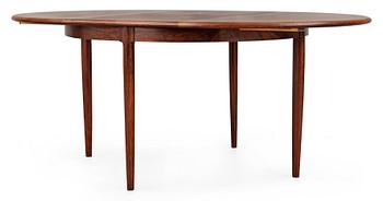 NIELS OLE MØLLER, matbord och stolar, 9 st, J.L. Møller, Danmark 1950-60-tal.