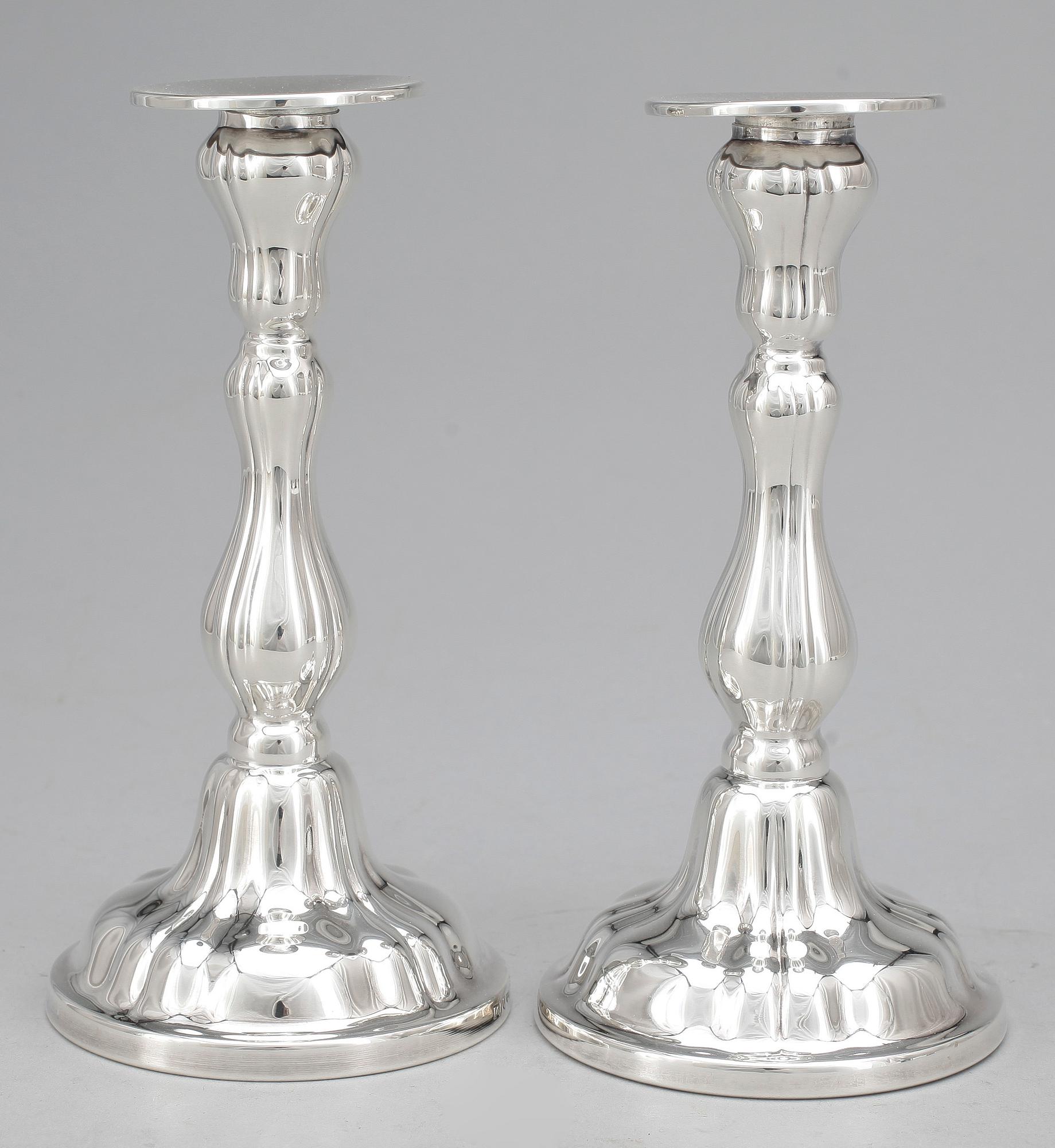 LJUSSTAKAR, ett par, Dacapo silver, Linköping, 1989.