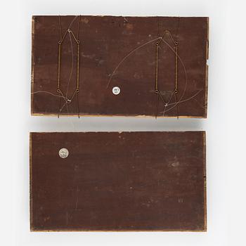Dekorelement, 2 st, Kina, sen Qingdynasti, 1800-tal.