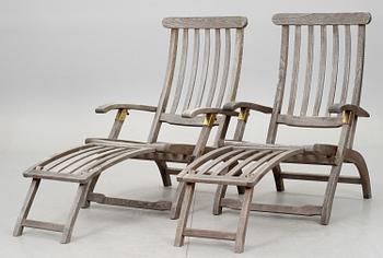 DÄCKSSTOLAR, ett par. 1900-talets slut.