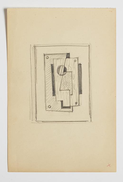 GÖSTA ADRIAN-NILSSON, pencil on paper, unsigned. Probably executed around 1923.