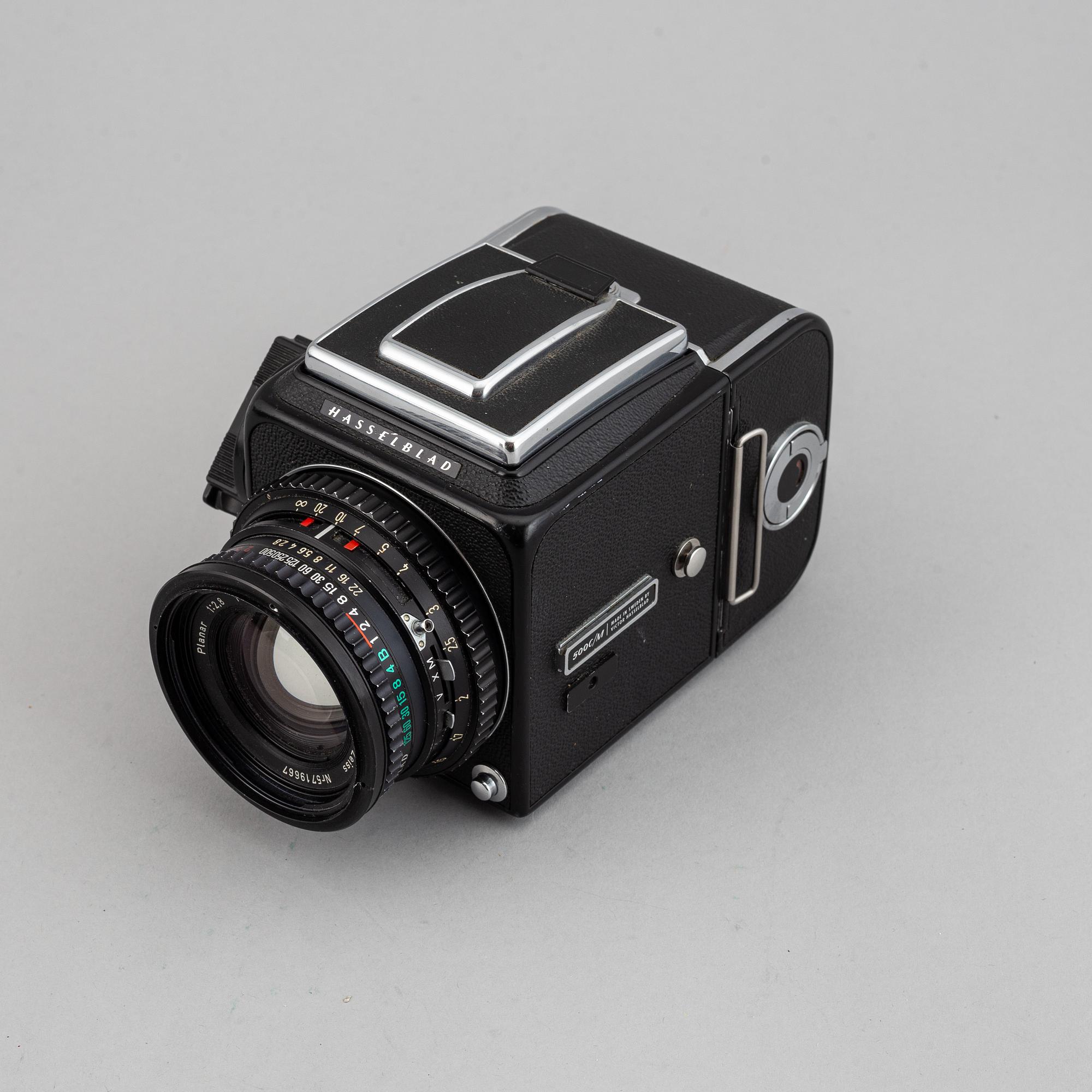 A Hasselblad 500 C/M camera.