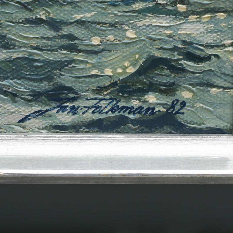 JAN FALKMAN, olja på duk, signerad och daterad -82 samt signerad à tergo.