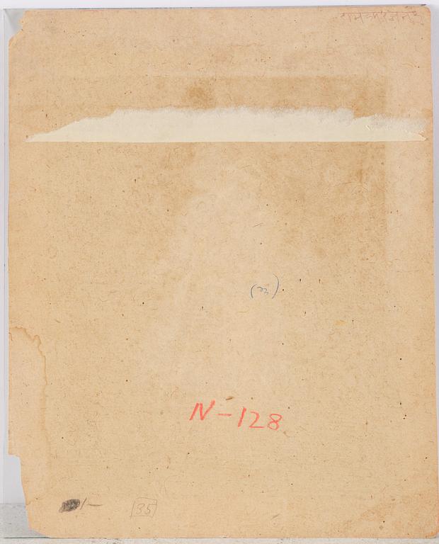 Porträtt av en Raja, Mewar, Norra Indien, sent 1700-tal.