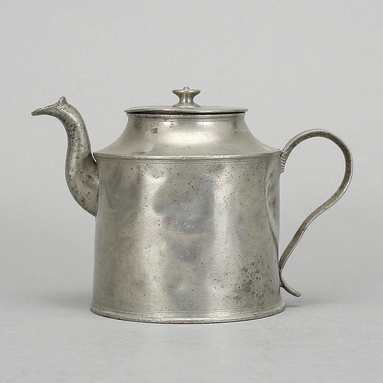 TEKANNA, tenn, sannolikt sengustaviansk, 1800-talets början.