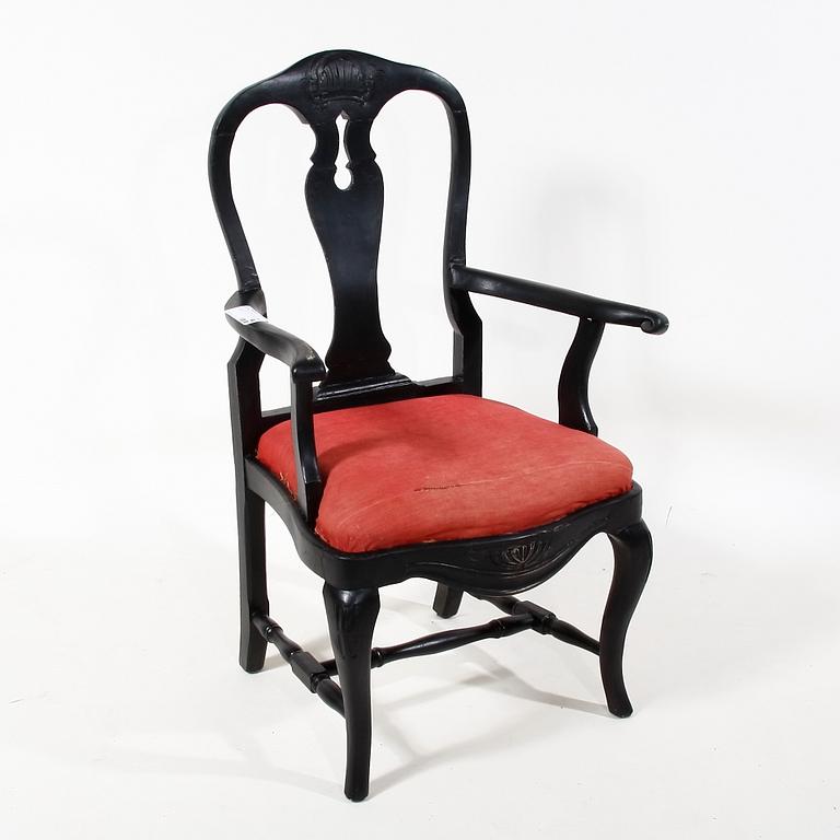KARMSTOL, rokokostil, 1800-tal.