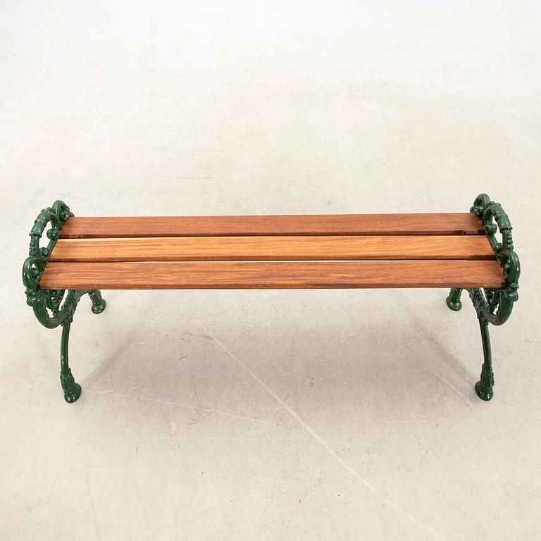 Garden bench, late 20th century.