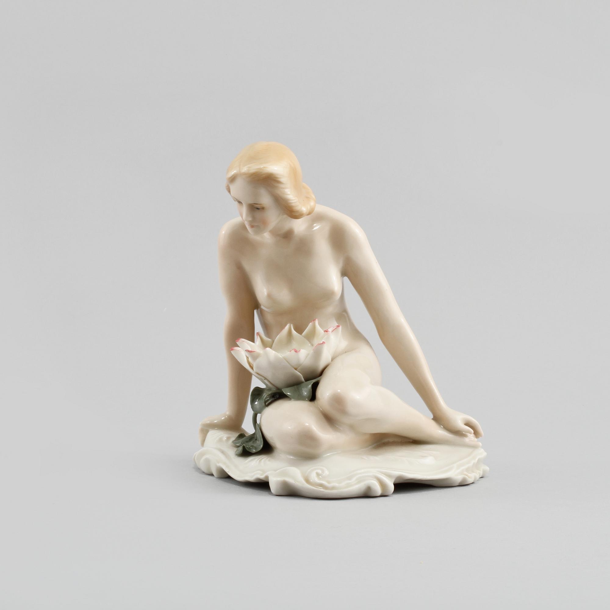 FIGURIN, porslin, Tyskland, otydlig stämpel, 1900-talets första hälft.