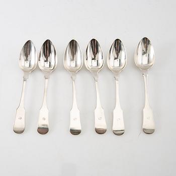 William Lyon spoons 12 pcs silver Gothenburg 1841.
