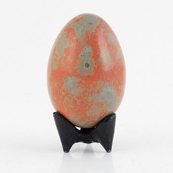 Hans Hedberg, a stoneware faience egg, Biot, France.