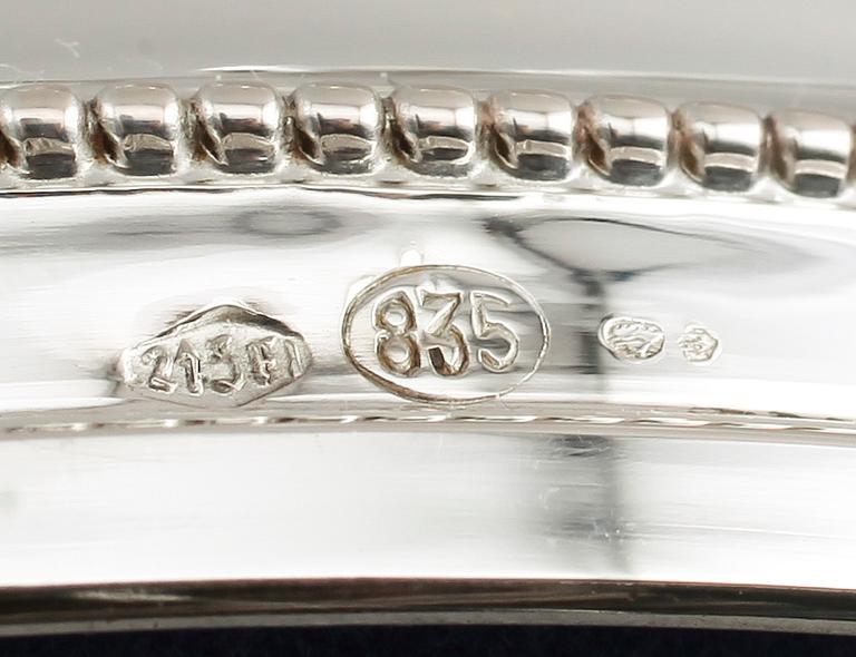 LJUSSTAKAR, 1 par, silver, Finland, 1900-talets första hälft.