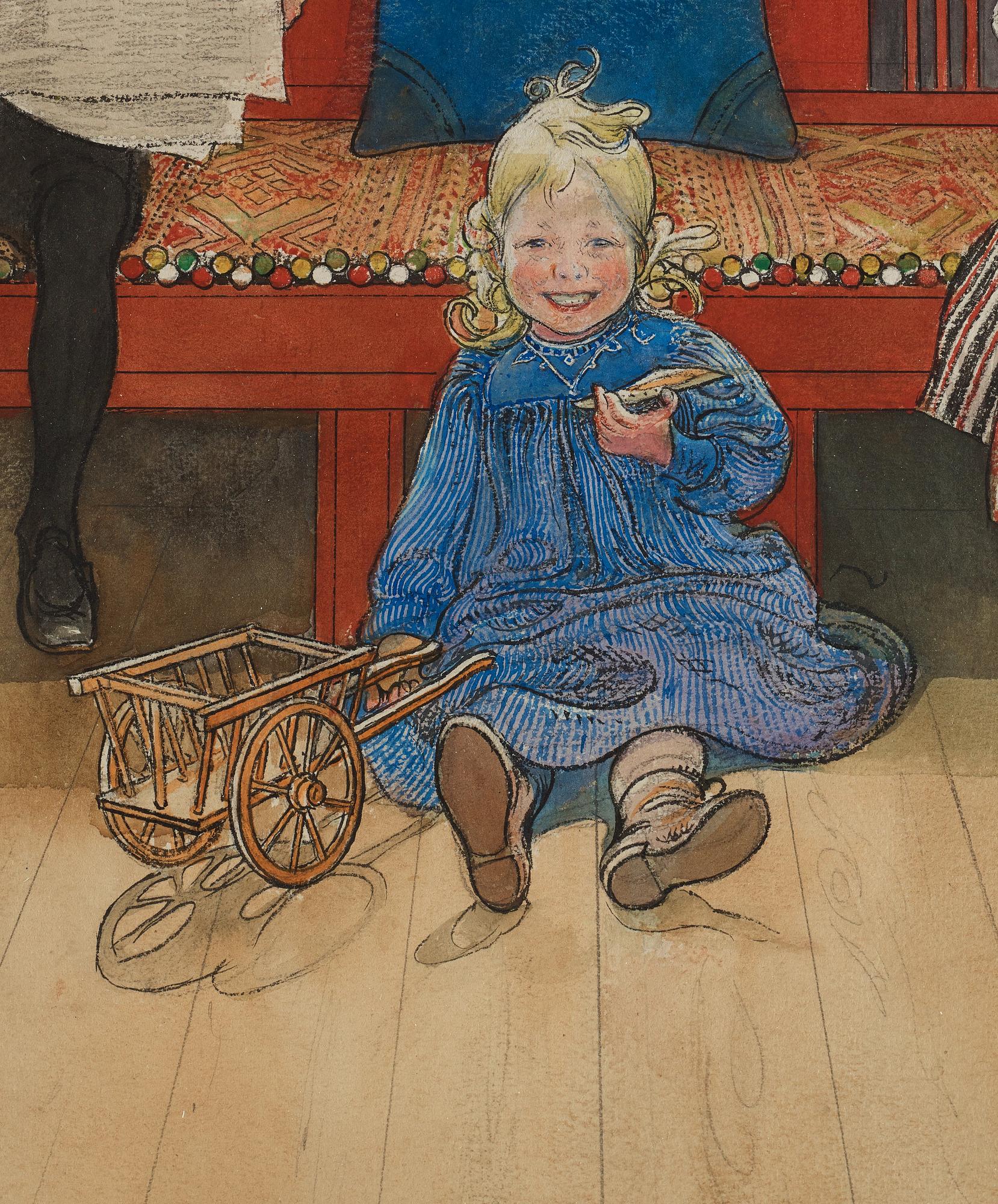 Carl Larsson, "Pappa och mamma och barn".