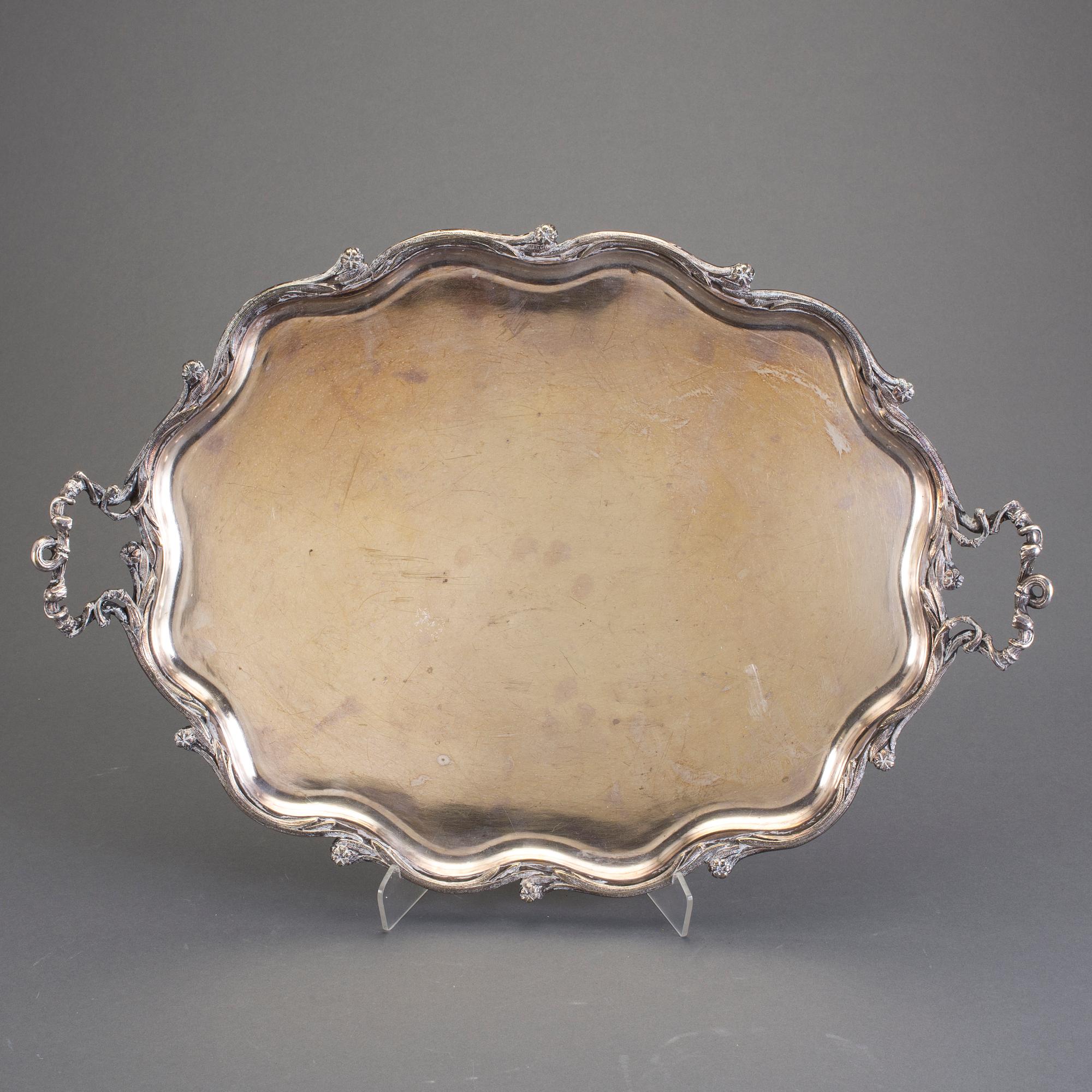 BRICKA, nysilver, Frankrike, 1800-tal.