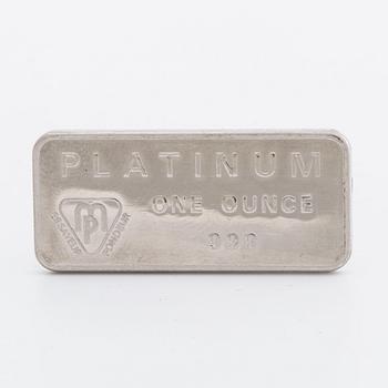 PLATINUM BAR, platinum 999, 31,2 g.