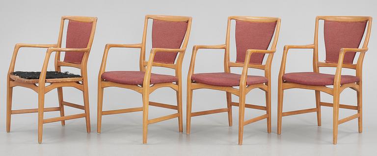 STOLAR samt KARMSTOLAR, 4 + 4, David Rosén, 1950/60-tal.