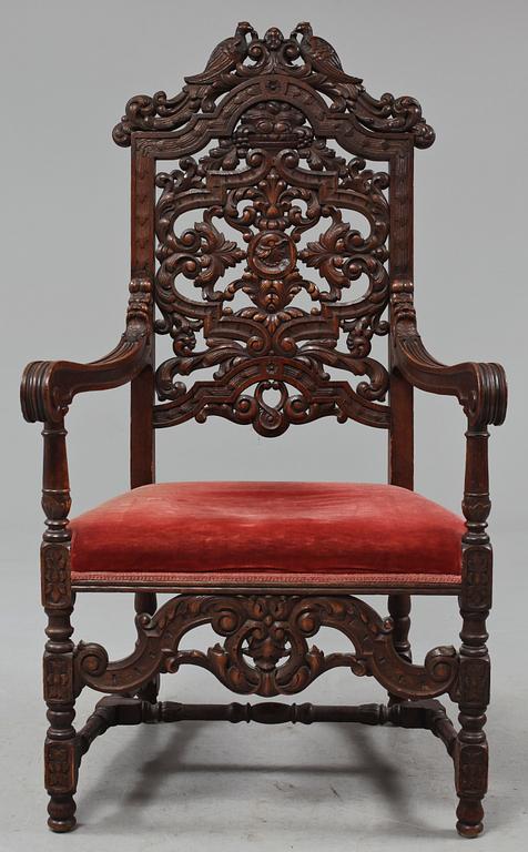 KARMSTOL, barockstil, 1900-tal.