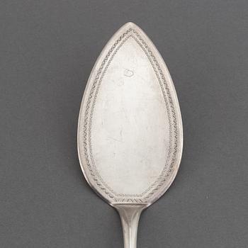 A Swedish early 19th century silver cake-slicer, mark of Johan Malmstedt, Gothenburg 1811.