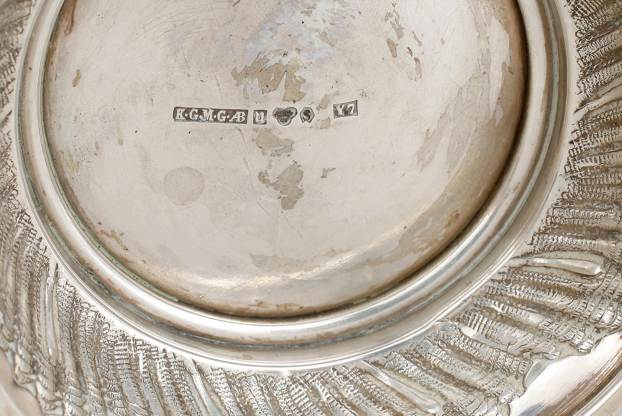 PARTI SILVER, 4 delar, bland annat Lars Larson & Co, Göteborg, 1869. Total vikt ca 485g.